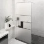 Shower screen with ESG glass shelf chromed aluminum 100x195cm by vidaXL, Shower walls and screens - Ref: Foro24-3185501, Pric...
