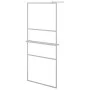 Shower screen with ESG glass shelf chromed aluminum 100x195cm by vidaXL, Shower walls and screens - Ref: Foro24-3185501, Pric...