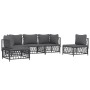Juego muebles de jardín 5 pzas y cojines acero gris antracita de vidaXL, Conjuntos de jardín - Ref: Foro24-3186839, Precio: 4...
