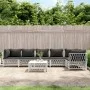 Juego de muebles de jardín 7 piezas con cojines acero blanco de vidaXL, Conjuntos de jardín - Ref: Foro24-3186878, Precio: 44...