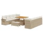 Conjunto de sofá de jardín 11 pcs Beige y Crema ratán sintético en Sofás de exterior | Comprar online en Foru.es