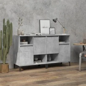Sideboards 2 pcs concrete gray plywood 60x35x70 cm by vidaXL, Sideboards - Ref: Foro24-3185731, Price: 141,52 €, Discount: %