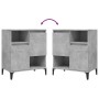 Aparadores 2 uds madera contrachapada gris hormigón 60x35x70 cm de vidaXL, Aparadores - Ref: Foro24-3185731, Precio: 143,65 €...