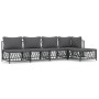 Juego muebles de jardín 5 pzas y cojines acero gris antracita de vidaXL, Conjuntos de jardín - Ref: Foro24-3186857, Precio: 4...
