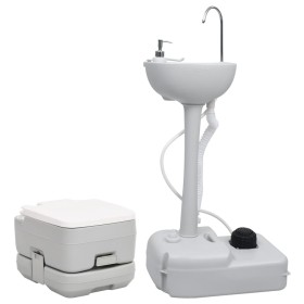 Juego de inodoro con lavabo portátil para camping de vidaXL, Camping y senderismo - Ref: Foro24-3186667, Precio: 230,13 €, De...
