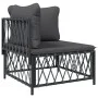 Juego de muebles de jardín 6 pzas con cojines acero antracita de vidaXL, Conjuntos de jardín - Ref: Foro24-3186877, Precio: 5...