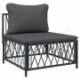 Juego de muebles de jardín 6 pzas con cojines acero antracita de vidaXL, Conjuntos de jardín - Ref: Foro24-3186877, Precio: 5...