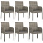 Set comedor jardín 7 pzas y cojines ratán sintético gris de vidaXL, Conjuntos de jardín - Ref: Foro24-3185009, Precio: 477,37...