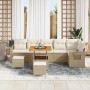 Conjunto de sofás de jardín con cojín 11 pcs Beige y Crema en Sofás de exterior | Comprar online en Foru.es