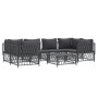 Juego muebles de jardín 7 pzas y cojines acero gris antracita de vidaXL, Conjuntos de jardín - Ref: Foro24-3186921, Precio: 6...