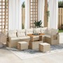 Conjunto de sofás de jardín con cojín 11 pcs Beige y Crema en Sofás de exterior | Comprar online en Foru.es