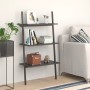 Estantería inclinada de 3 baldas negro 64x34x116 cm en Librerías y estanterías | Comprar online en Foru.es