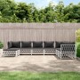 Juego de muebles de jardín 8 piezas con cojines acero blanco de vidaXL, Conjuntos de jardín - Ref: Foro24-3186912, Precio: 52...