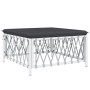 Juego de muebles de jardín 8 piezas con cojines acero blanco de vidaXL, Conjuntos de jardín - Ref: Foro24-3186912, Precio: 52...
