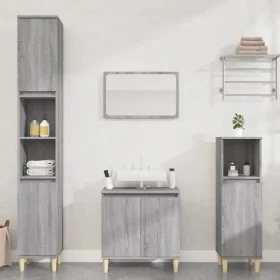 Set de muebles de baño 3 pzas madera contrachapada gris sonoma de vidaXL, Muebles de baño - Ref: Foro24-3185587, Precio: 170,...