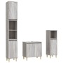 Set de muebles de baño 3 pzas madera contrachapada gris sonoma de vidaXL, Muebles de baño - Ref: Foro24-3185587, Precio: 175,...