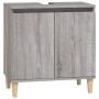 Set de muebles de baño 3 pzas madera contrachapada gris sonoma de vidaXL, Muebles de baño - Ref: Foro24-3185587, Precio: 175,...