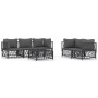 Juego muebles de jardín 6 pzas y cojines acero gris antracita de vidaXL, Conjuntos de jardín - Ref: Foro24-3186827, Precio: 5...