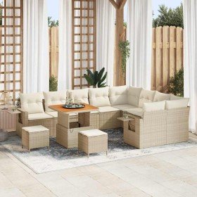 Conjunto de sofá de jardín con cojín 12 pcs beige y crema en Sofás de exterior | Comprar online en Foru.es