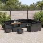 Conjunto de sofás de jardín 12 pcs Negro ratán sintético en Sofás de exterior | Comprar online en Foru.es