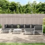 Juego de muebles de jardín 10 piezas con cojines acero blanco de vidaXL, Conjuntos de jardín - Ref: Foro24-3186930, Precio: 6...