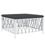 Juego de muebles de jardín 10 piezas con cojines acero blanco de vidaXL, Conjuntos de jardín - Ref: Foro24-3186930, Precio: 6...
