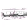 Juego de muebles de jardín 10 piezas con cojines acero blanco de vidaXL, Conjuntos de jardín - Ref: Foro24-3186930, Precio: 6...