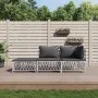 Juego de muebles de jardín 3 piezas con cojines acero blanco de vidaXL, Conjuntos de jardín - Ref: Foro24-3186846, Precio: 17...