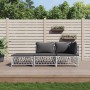 Juego de muebles de jardín 3 piezas con cojines acero blanco de vidaXL, Conjuntos de jardín - Ref: Foro24-3186846, Precio: 17...