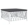Juego de muebles de jardín 3 piezas con cojines acero blanco de vidaXL, Conjuntos de jardín - Ref: Foro24-3186846, Precio: 17...