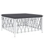 Juego de muebles de jardín 3 piezas con cojines acero blanco de vidaXL, Conjuntos de jardín - Ref: Foro24-3186846, Precio: 17...