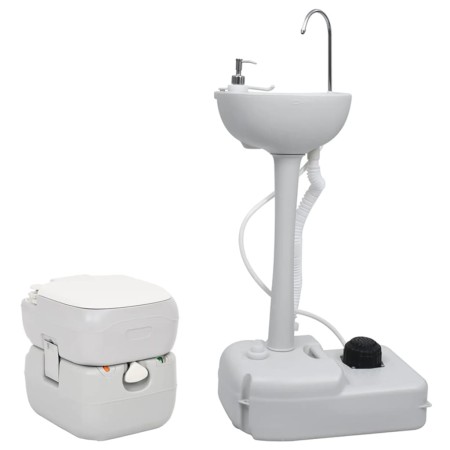 Juego de inodoro con lavabo portátil para camping de vidaXL, Camping y senderismo - Ref: Foro24-3186664, Precio: 277,59 €, De...