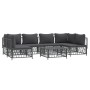 Juego de muebles de jardín 7 pzas con cojines acero antracita de vidaXL, Conjuntos de jardín - Ref: Foro24-3186911, Precio: 6...