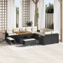 Conjunto de sofá de jardín 13 pcs Negro ratán sintético en Sofás de exterior | Comprar online en Foru.es