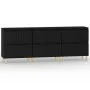 Aparadores 3 uds madera contrachapada negro 60x35x70 cm de vidaXL, Aparadores - Ref: Foro24-3185768, Precio: 225,29 €, Descue...