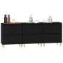 Aparadores 3 uds madera contrachapada negro 60x35x70 cm de vidaXL, Aparadores - Ref: Foro24-3185768, Precio: 225,29 €, Descue...