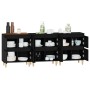 Aparadores 3 uds madera contrachapada negro 60x35x70 cm de vidaXL, Aparadores - Ref: Foro24-3185768, Precio: 228,63 €, Descue...