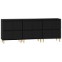 Aparadores 3 uds madera contrachapada negro 60x35x70 cm de vidaXL, Aparadores - Ref: Foro24-3185768, Precio: 228,63 €, Descue...