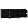 Aparadores 3 uds madera contrachapada negro 60x35x70 cm de vidaXL, Aparadores - Ref: Foro24-3185768, Precio: 228,63 €, Descue...