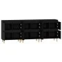 Aparadores 3 uds madera contrachapada negro 60x35x70 cm de vidaXL, Aparadores - Ref: Foro24-3185768, Precio: 225,29 €, Descue...