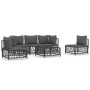 Juego muebles de jardín 6 pzas y cojines acero gris antracita de vidaXL, Conjuntos de jardín - Ref: Foro24-3186841, Precio: 5...
