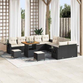 Conjunto de sofá de jardín 13 pcs Negro ratán sintético en Sofás de exterior | Comprar online en Foru.es