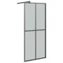 Shower screen with ESG glass shelf and black aluminum 80x195 cm by vidaXL, Shower walls and screens - Ref: Foro24-3185453, Pr...
