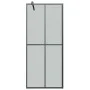 Shower screen with ESG glass shelf and black aluminum 80x195 cm by vidaXL, Shower walls and screens - Ref: Foro24-3185453, Pr...