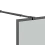 Shower screen with ESG glass shelf and black aluminum 80x195 cm by vidaXL, Shower walls and screens - Ref: Foro24-3185453, Pr...