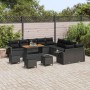 Conjunto de sofá de jardín 14 pcs Negro ratán sintético en Sofás de exterior | Comprar online en Foru.es