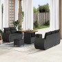 Conjunto de sofá de jardín 8 pcs Negro ratán sintético en Sofás de exterior | Comprar online en Foru.es