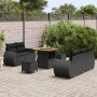 Conjunto de sofá de jardín 8 pcs Negro ratán sintético en Sofás de exterior | Comprar online en Foru.es