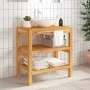 Mueble de lavabo con 2 estantes madera maciza 74x45x75 cm de vidaXL, Tocadores de baño - Ref: Foro24-353955, Precio: 174,08 €...