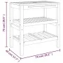 Mueble de lavabo con 2 estantes madera maciza 74x45x75 cm de vidaXL, Tocadores de baño - Ref: Foro24-353955, Precio: 174,08 €...